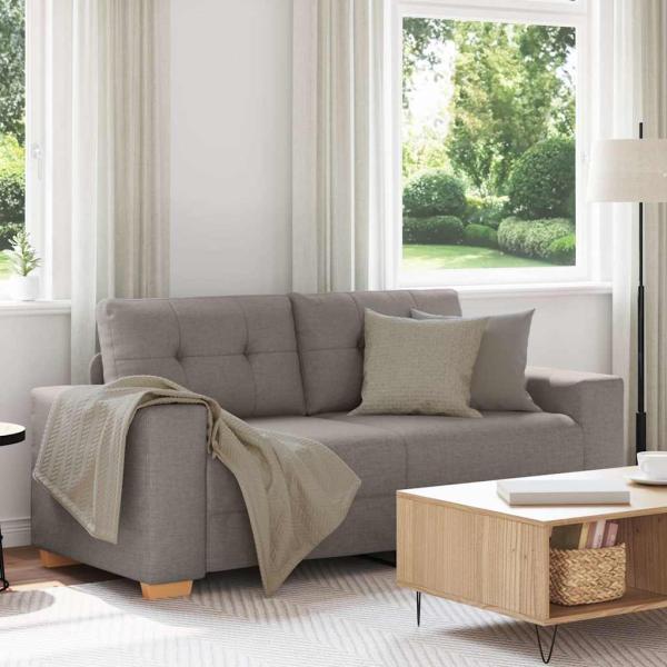 ARDEBO.de - Loveseat-Sofa Taupe 140 cm Stoff
