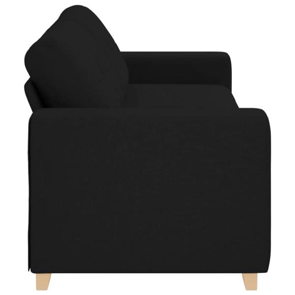 3-Sitzer-Sofa Schwarz 180 cm Stoff