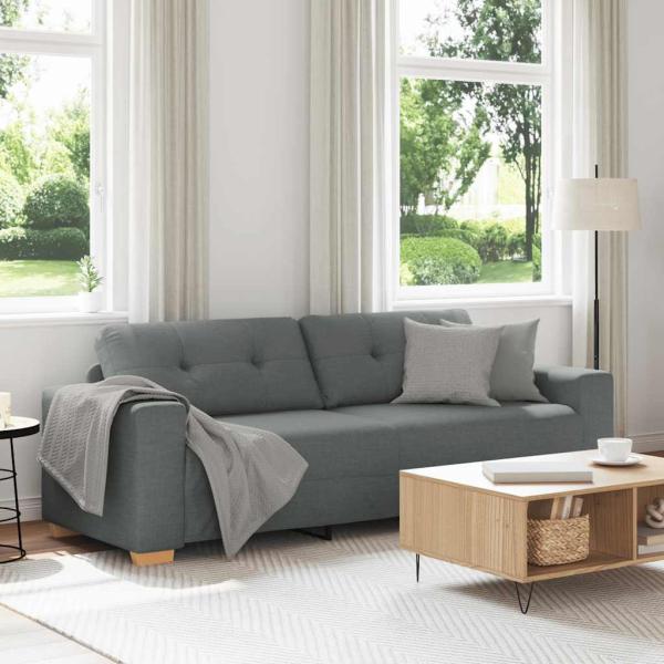 ARDEBO.de - 3-Sitzer-Sofa Dunkelgrau 180 cm Stoff