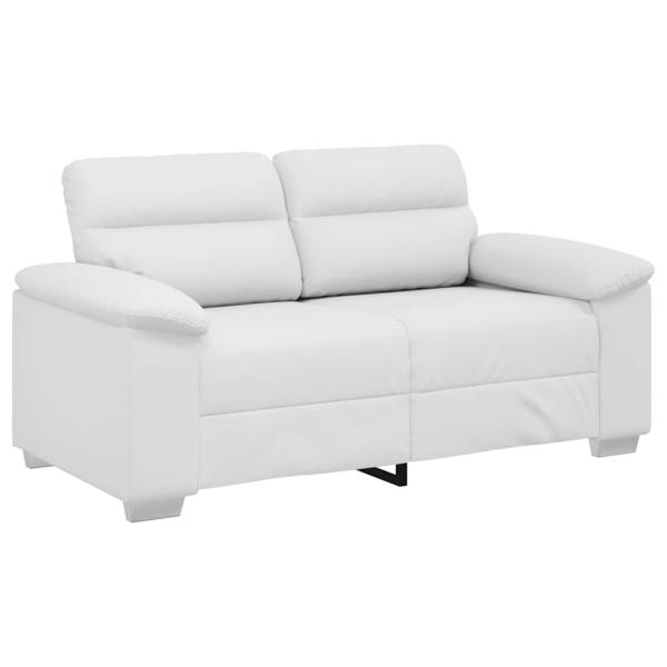 2-Sitzer-Sofa Weiß 120 cm Kunstleder