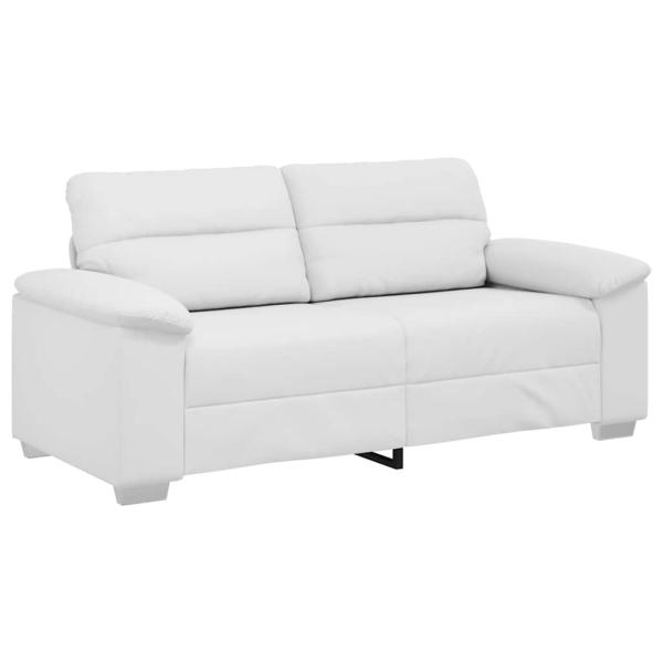 2-Sitzer-Sofa Weiß 140 cm Kunstleder