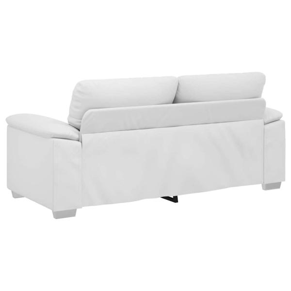 2-Sitzer-Sofa Weiß 140 cm Kunstleder