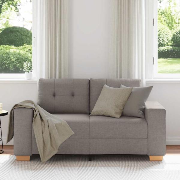 Loveseat-Sofa Taupe 120 cm Stoff