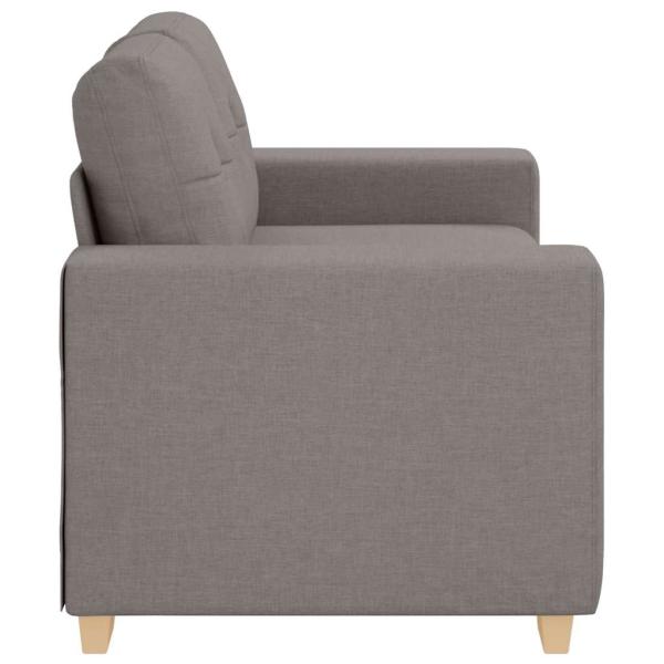 Loveseat-Sofa Taupe 120 cm Stoff