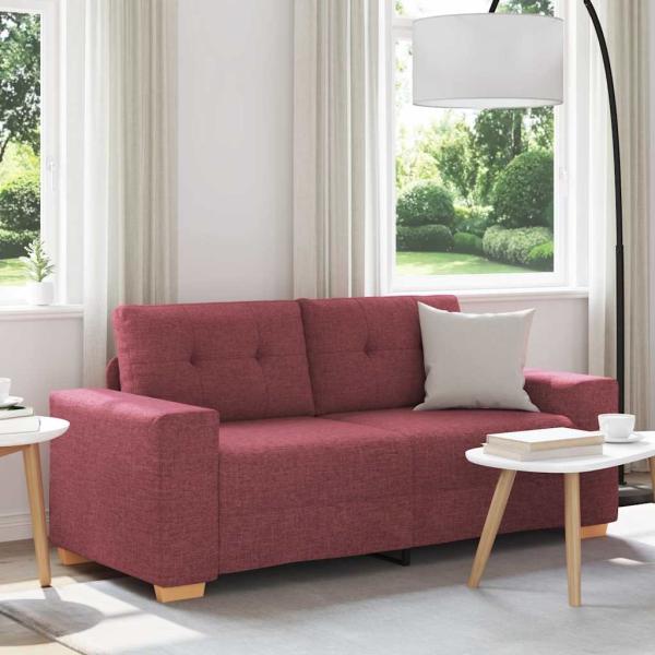 ARDEBO.de - Loveseat-Sofa Weinrot 140 cm Stoff
