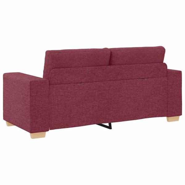 Loveseat-Sofa Weinrot 140 cm Stoff