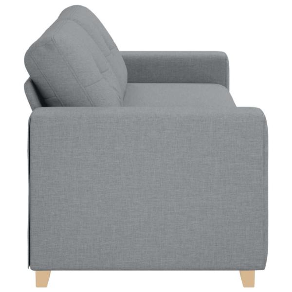 3-Sitzer-Sofa Hellgrau 180 cm Stoff