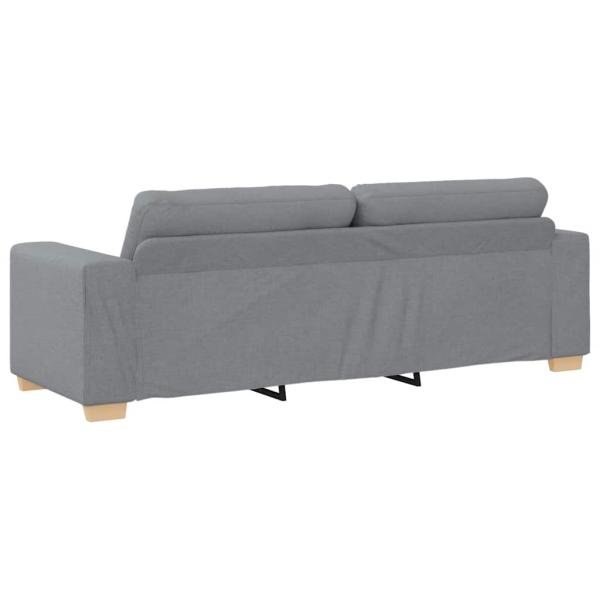 3-Sitzer-Sofa Hellgrau 180 cm Stoff