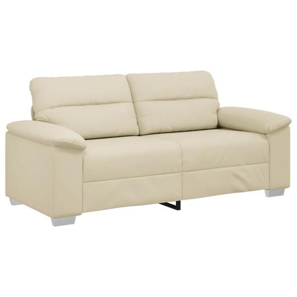 2-Sitzer-Sofa Creme 140 cm Kunstleder