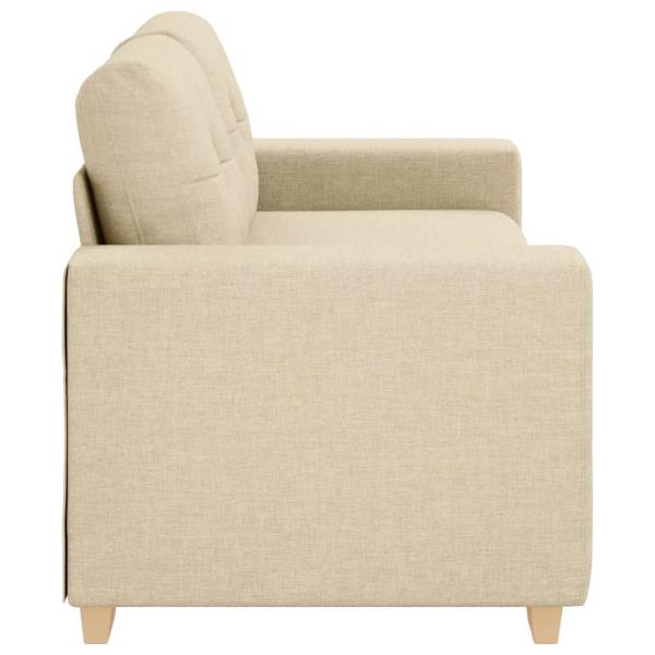Loveseat-Sofa Creme 140 cm Stoff