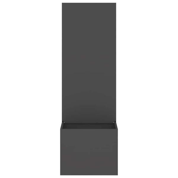 Blumentopf mit dekorativem Paneel Schwarz 50 x 140 cm