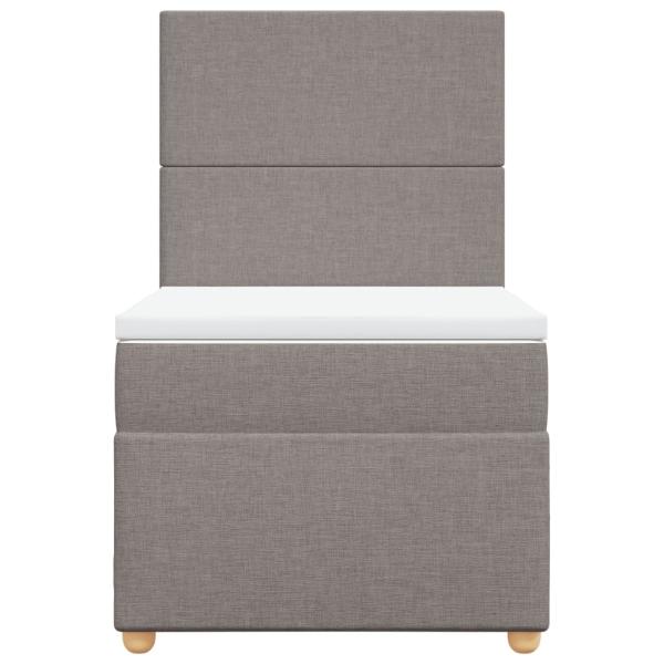 Boxspringbett mit Matratze Taupe 80x200 cm Stoff