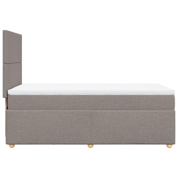 Boxspringbett mit Matratze Taupe 80x200 cm Stoff
