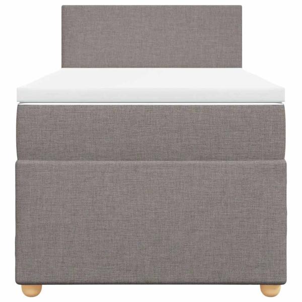Boxspringbett mit Matratze Taupe 80x200 cm Stoff