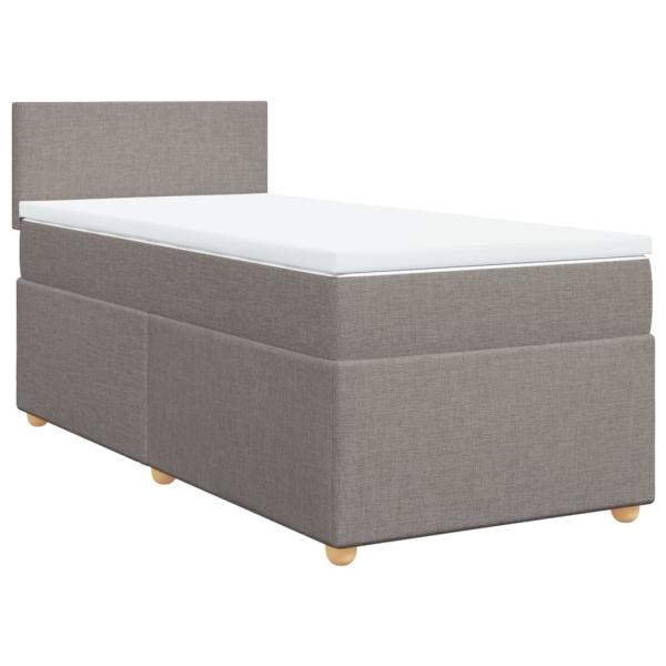 Boxspringbett mit Matratze Taupe 80x200 cm Stoff