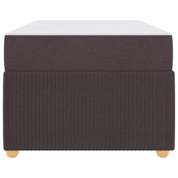 Bettgestell mit Matratze Dunkelbraun 90 x 190 cm Stoff