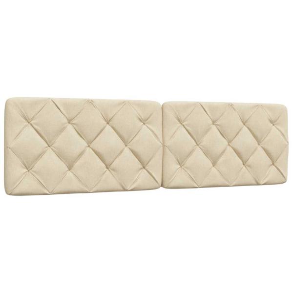 Bett mit Matratze Creme 180x200 cm Stoff