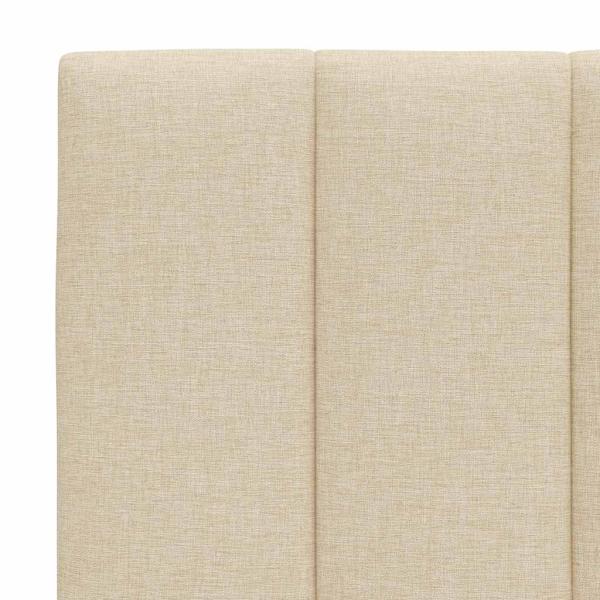 Bettgestell ohne Matratze "Hanko" Creme 180x200 cm Stoff