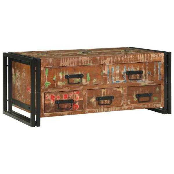 Couchtisch Braun 90 x 50 x 38 cm recyceltes Massivholz