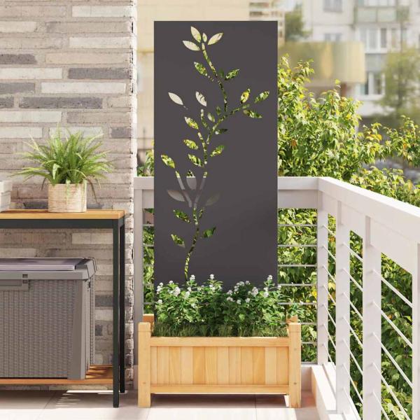 ARDEBO.de - Garten dekoratives Panel Schwarz 50 x 140 cm