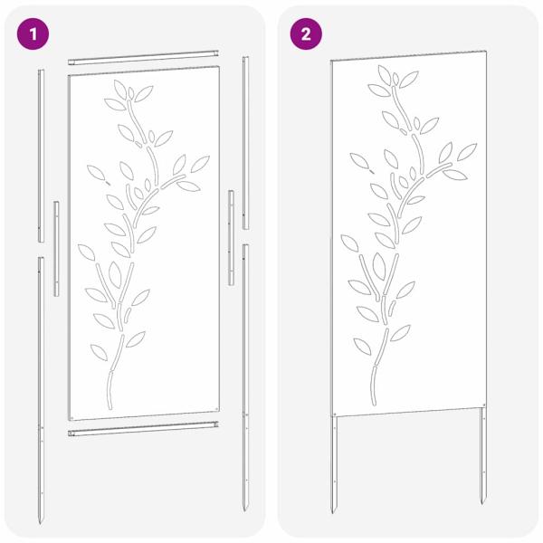 Garten dekoratives Panel Schwarz 50 x 140 cm