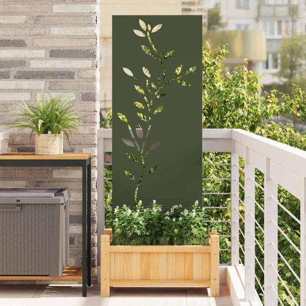 ARDEBO.de - Garten dekoratives Panel Olivgrün 50 x 140 cm