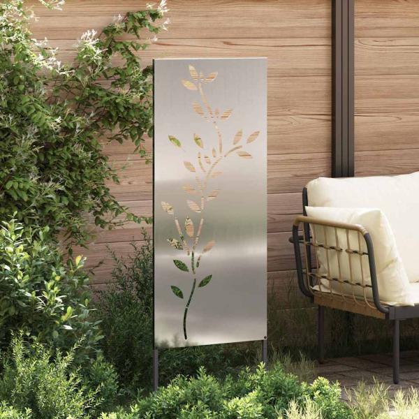 Garten dekoratives Panel Silber 50 x 140 cm Verzinkter Stahl