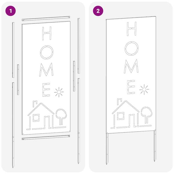 Garten dekoratives Panel Schwarz 50 x 140 cm