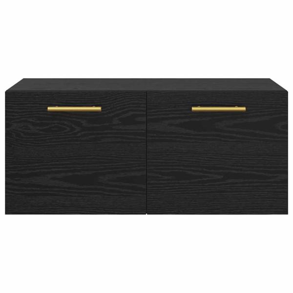 Wandschrank Schwarze Eiche 80 x 36.5 x 35 cm Holzwerkstoff