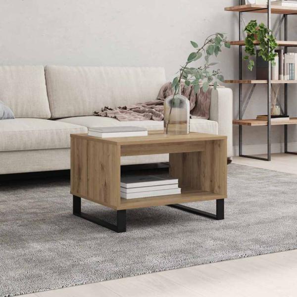 Couchtisch Eiche handwerklich 60 x 50 x 40 cm Holzwerkstoff