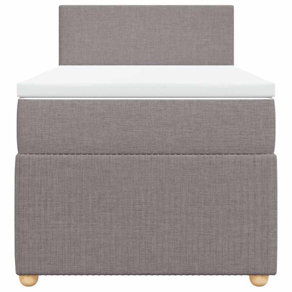 Boxspringbett mit Matratze Taupe 80x200 cm Stoff