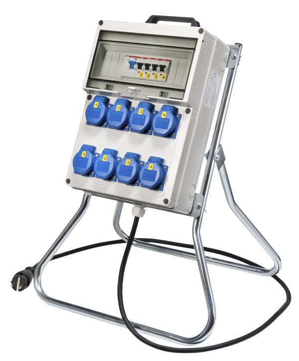 ARDEBO.de - Verteiler Köln mit Gestell,Griff,FI,Zul.230V