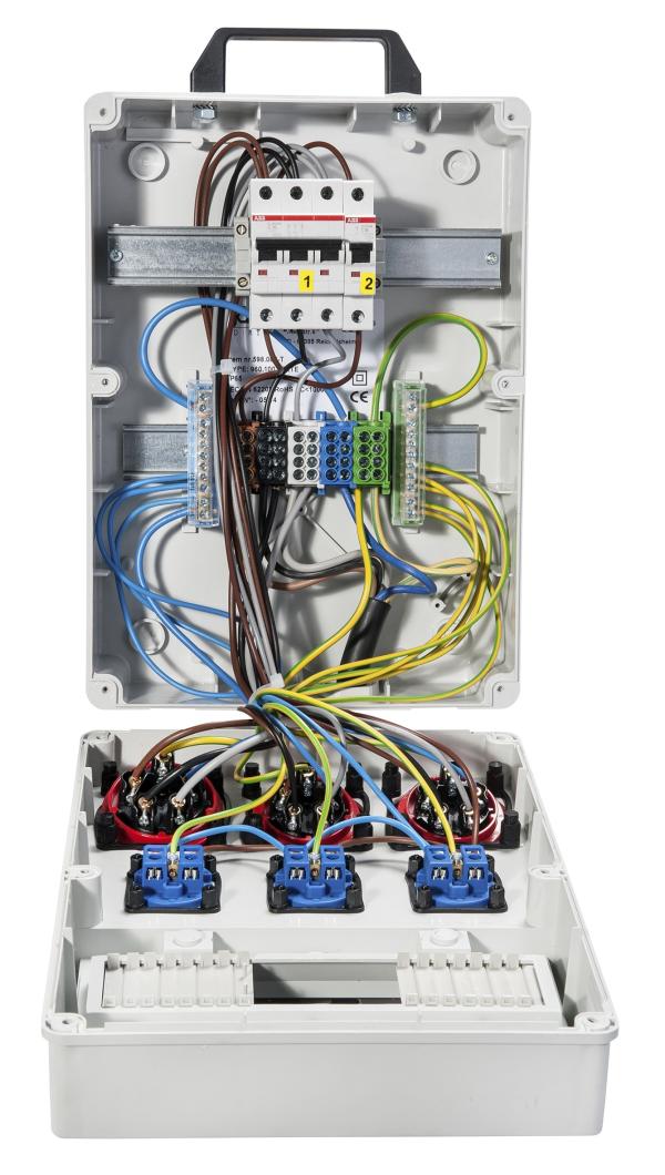 ARDEBO.de - Wandverteiler Konstanz mit Tragegriff, Zul. 32A