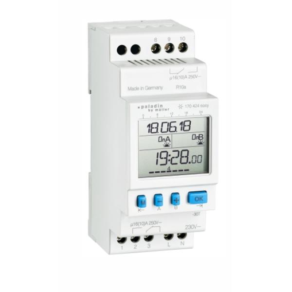 Hugo Müller el. Wo-Zeitschaltuhr 2TE 2K A 170424 easy Paladin ASTRO,