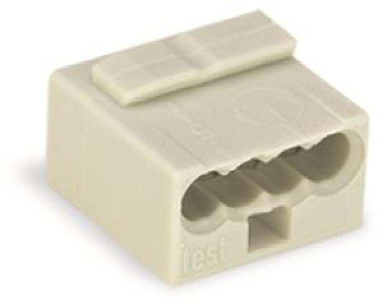 WAGO Kontakttechnik WAGO-Micro-Klemmen 4x0,6-0,8qmm Farbe: lichtgrau (100 ST)