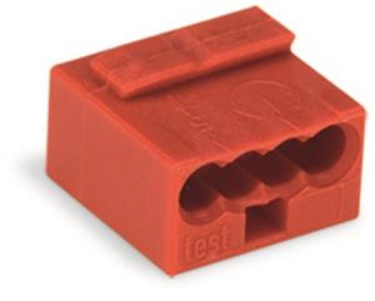 WAGO Kontakttechnik WAGO-Micro-Klemmen 4x0,8qmm Farbe: rot (100 ST)