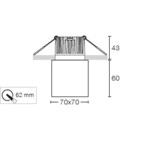 The Light Group GF Design Blocky weiß 9W, 36°, 3000K, CRI>90