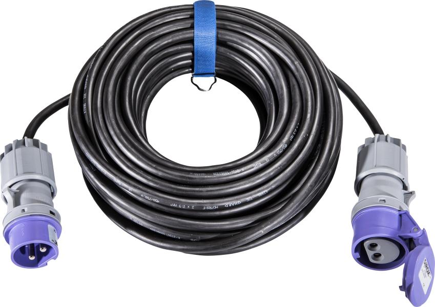 ARDEBO.de - CEE-Verl. H07RN-F 2x2,5, 20m 16A,24V, 2p., violett, schwarz