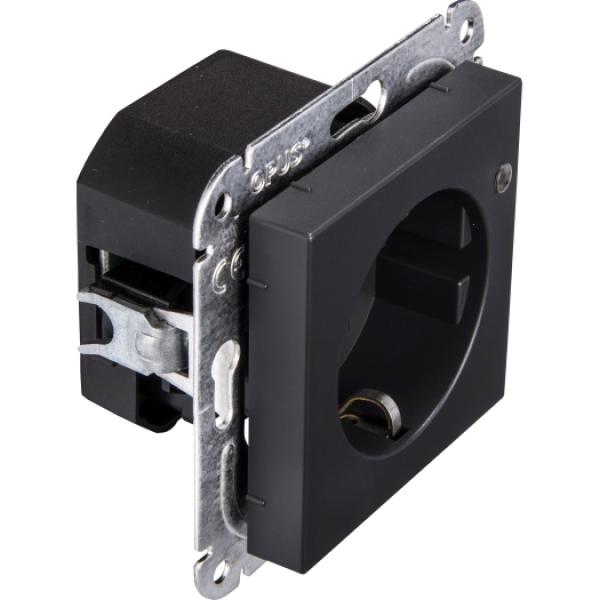 ARDEBO.de - Steckdose/Spann.anz. anthrazit LED, grün