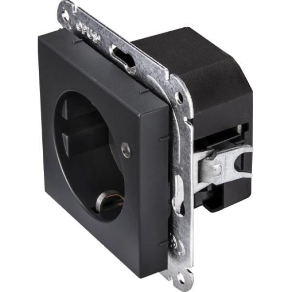 OPUS Steckdose/Spann.anz. anthrazit LED, grün