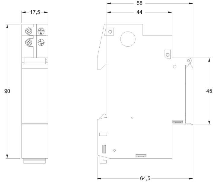 ARDEBO.de - Einbau-,AP-Zeitschaltuhr,Tag 1TE,230V,16A, ohne Gangreserve