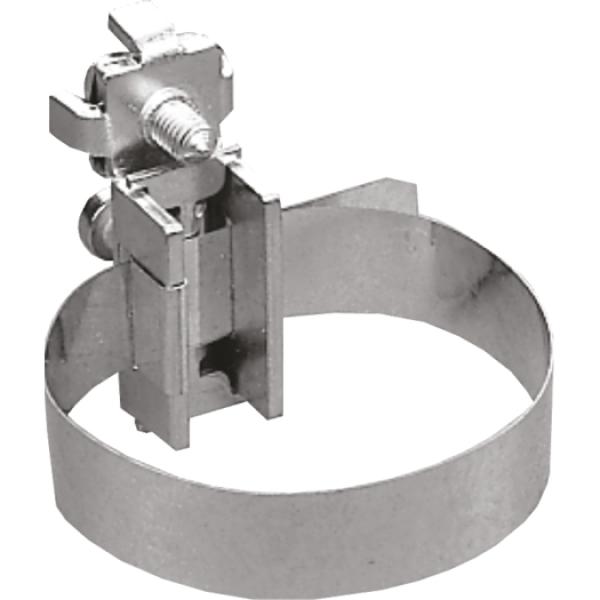 ARDEBO.de - Erdungs-Bandschelle aus V2A für Rohr 1/8" bis 1,1/2"