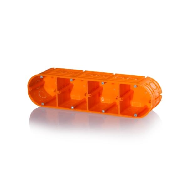 ARDEBO.de - Unterputzgerätedose 4-fach 4x Ø60, t=63mm