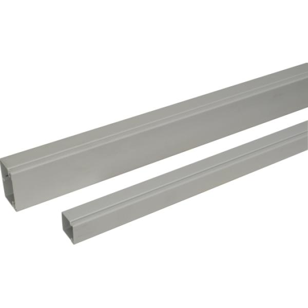 ARDEBO.de - Minikanal 40x60mm grau RAL7035 Unterteil mit Bodenlochung