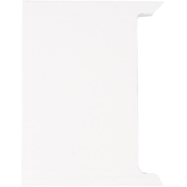 ARDEBO.de - Deckel-Zwischenstück, reinweiß kurz, einseitig profiliert für