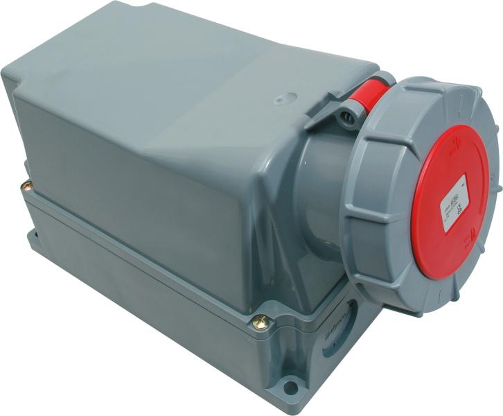 ARDEBO.de - CEE-WD 125A,5p.6h, 400V, IP67 rot, ohne Pilotkontakt