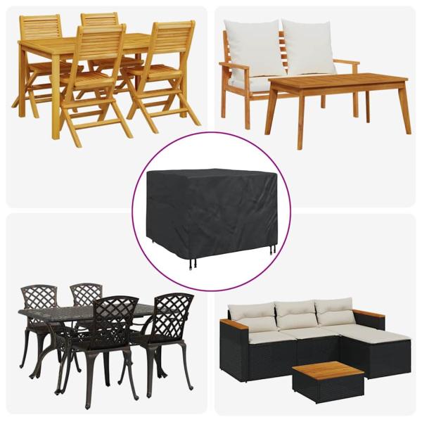 Schutzhülle für Gartenmöbel 125 x 125 x 74 cm 600D-Gewebe