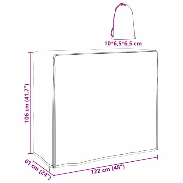 Schutzhülle für Gartenmöbel Schwarz 210D Stoff