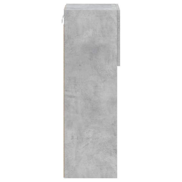 TV-Schränke mit LED-Leuchten 2 Stk. Betongrau 30,5x30x90 cm