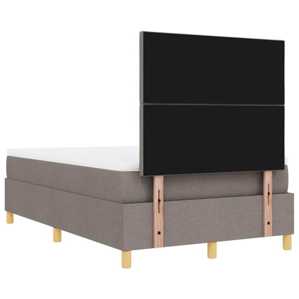 Boxspringbett mit Matratze Taupe 120 x 200 cm Stoff